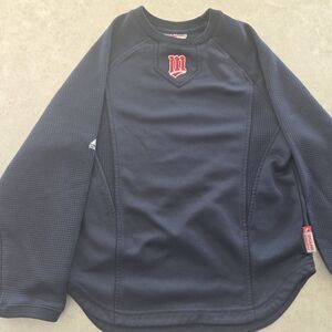 Minnesota Twins Majestic Navy Youth Long-Sleeve Pullover Top